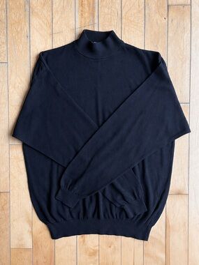 Modango Italian-Made Dolman Sleeve Minimalist Knit Mock Neck Sweater Size XL/XXL